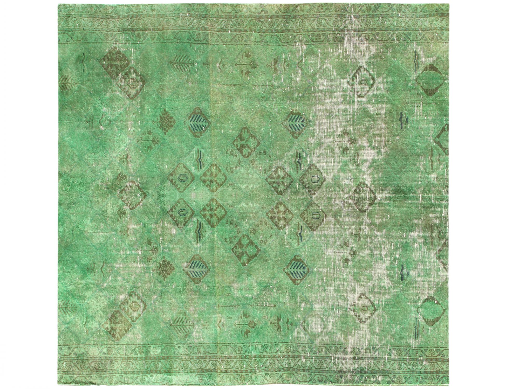 Persian Vintage Χαλί  Πράσινο <br/>180 x 180 cm