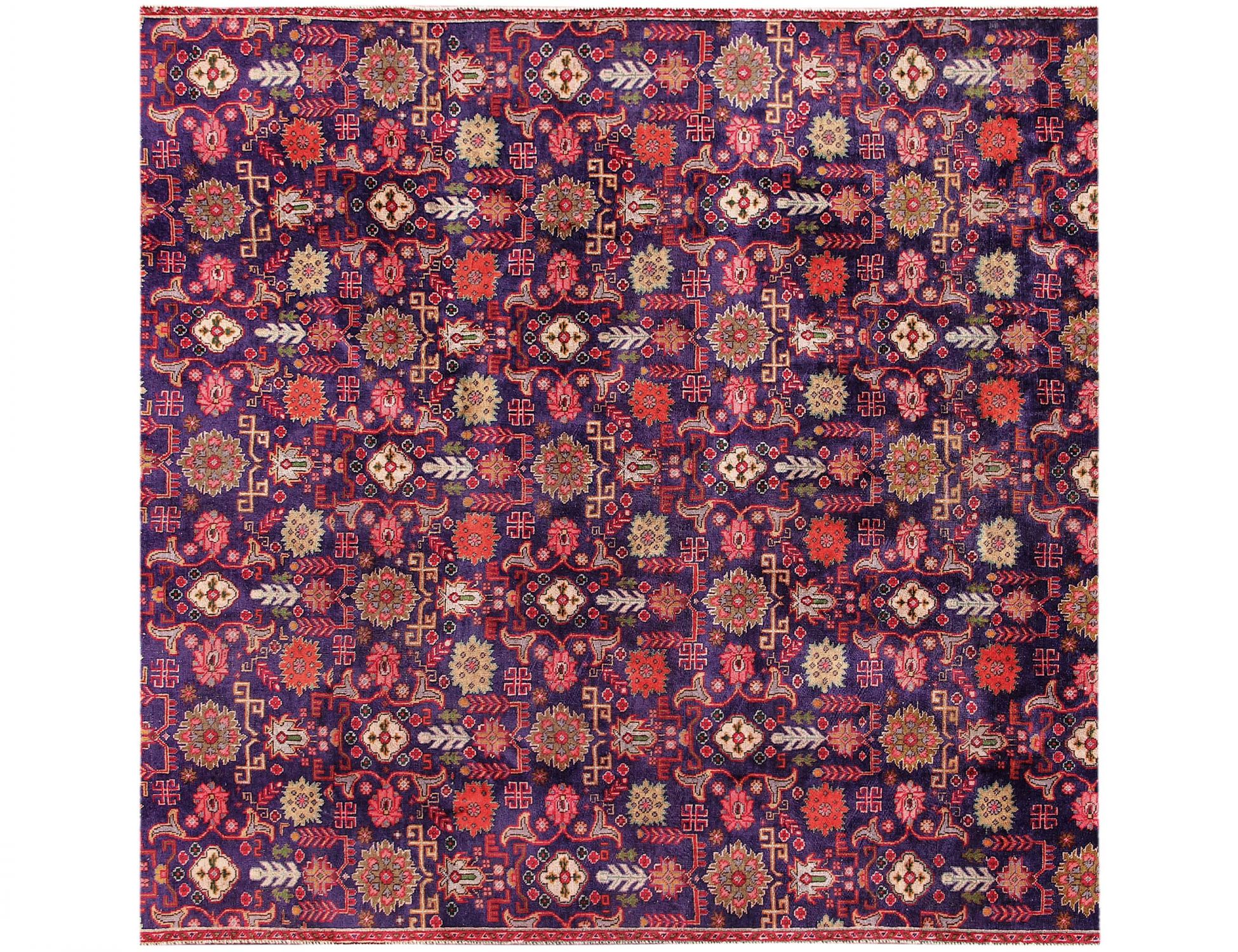 Retro Rug  Μπλε <br/>208 x 208 cm