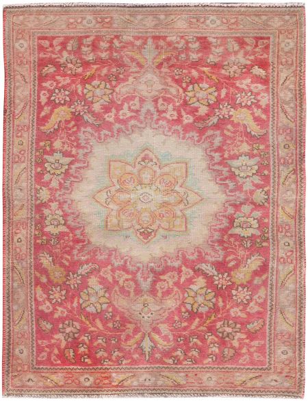 Retro Rug 142 X 92 Κόκκινο