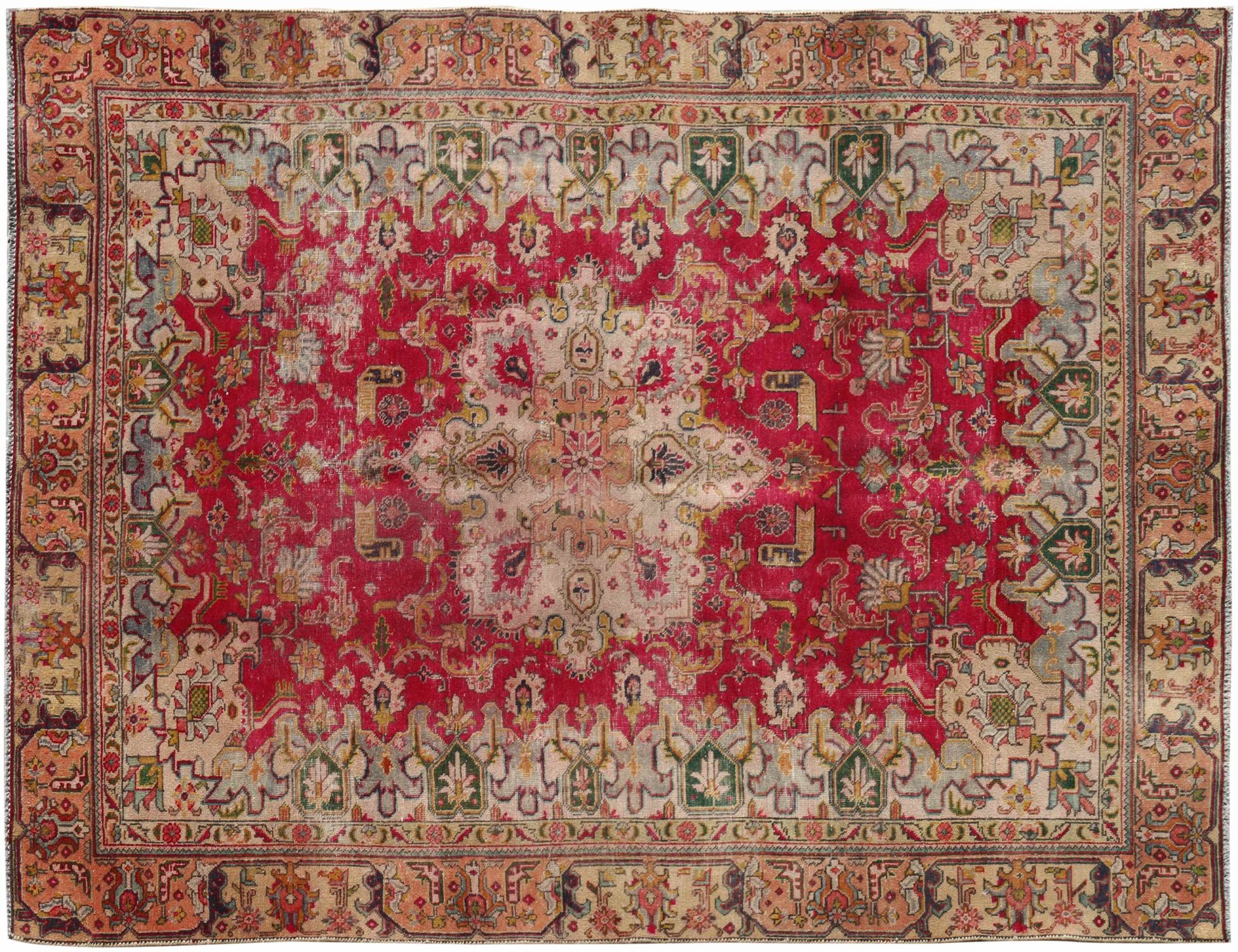 Retro Rug  Μπεζ <br/>277 x 187 cm