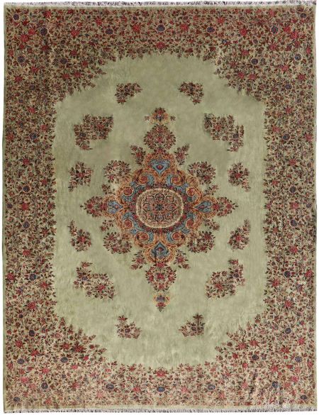 Retro Rug 626 X 384 Πράσινο