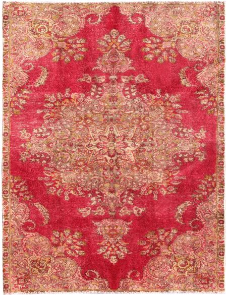 Retro Rug 230 x 130 Κόκκινο