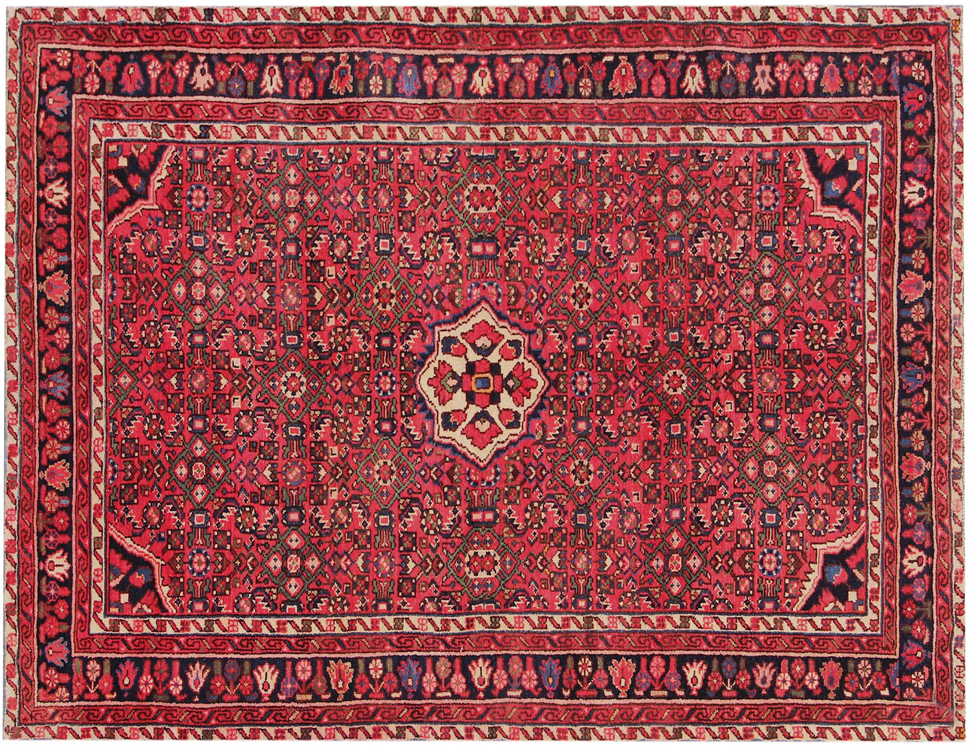 Hamadan Χαλί  Κόκκινο <br/>200 x 145 cm