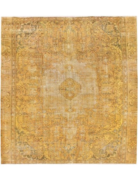 Persian vintage carpet 313 x 270 Κίτρινο