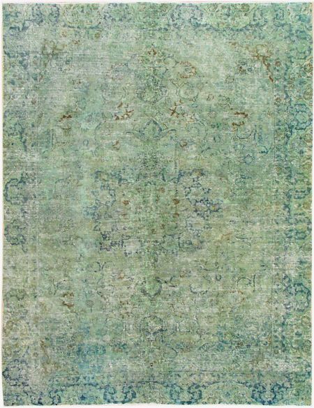 Persian vintage carpet 364 x 261 Πράσινο