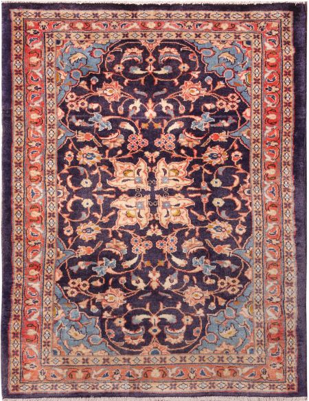 Farahan Χαλί 133 x 90 Μπλε